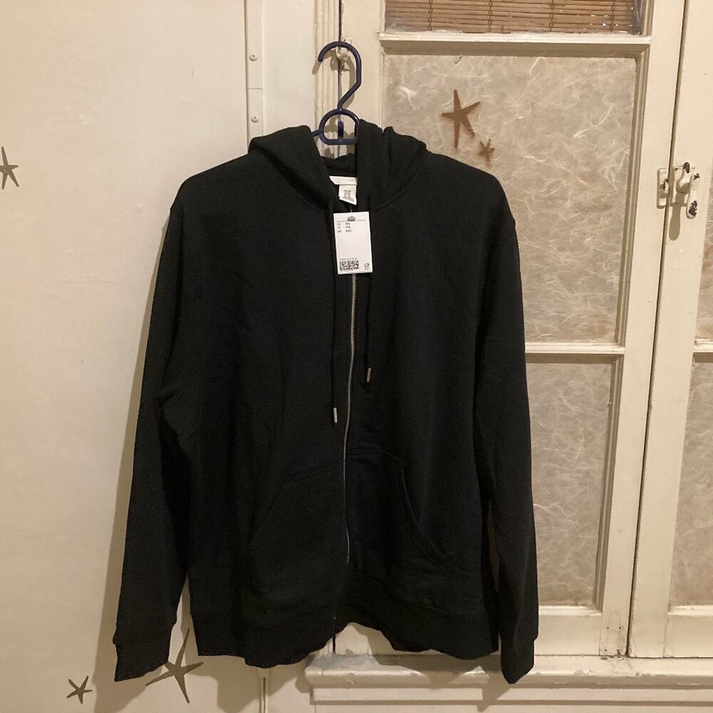 SET OF TWO + H&M Oversized Zip Hoodie Jacket Black XXL NWT in org packaging